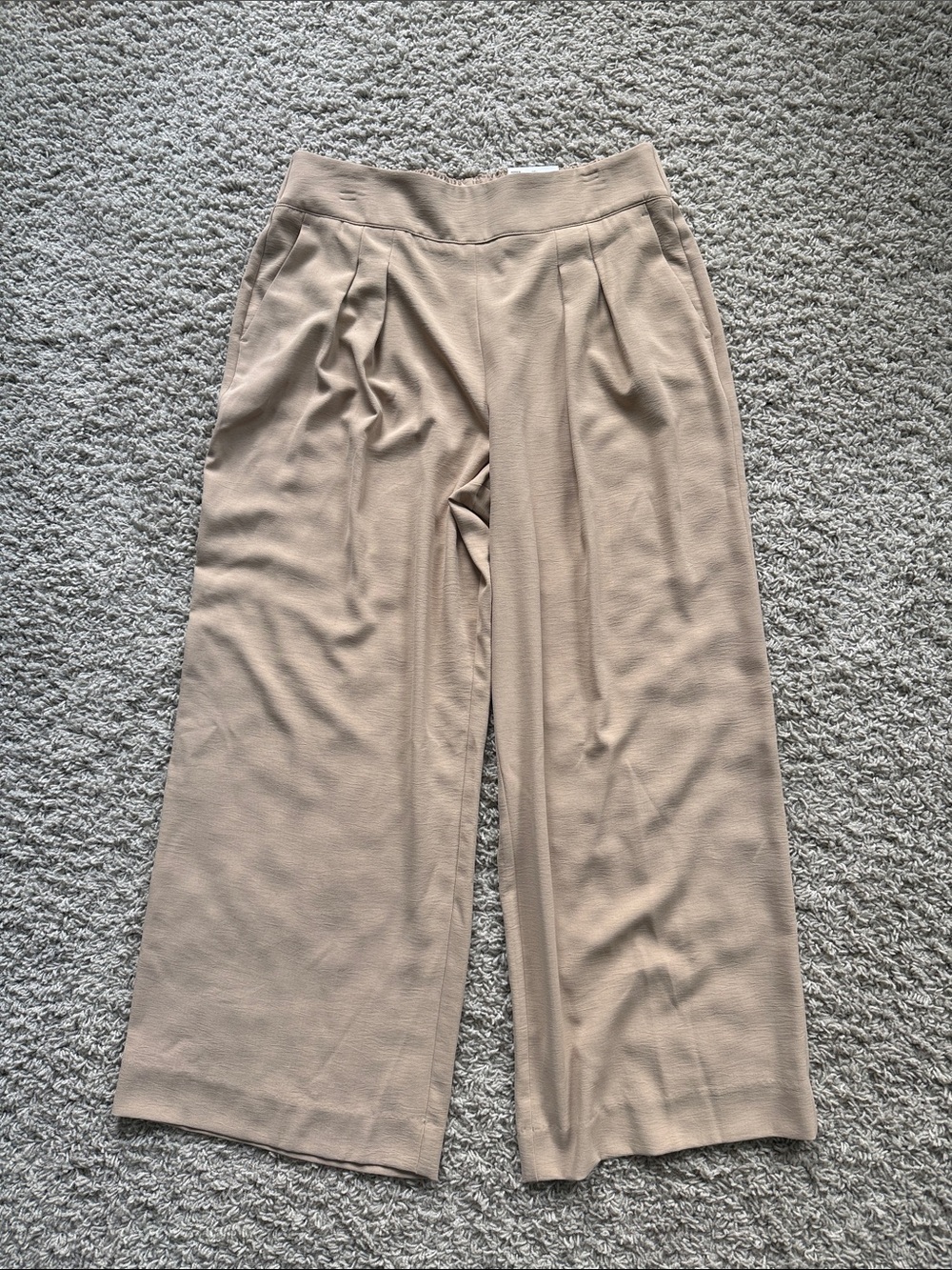 Nine West Beige Pull On Wide Leg Pants NWT
